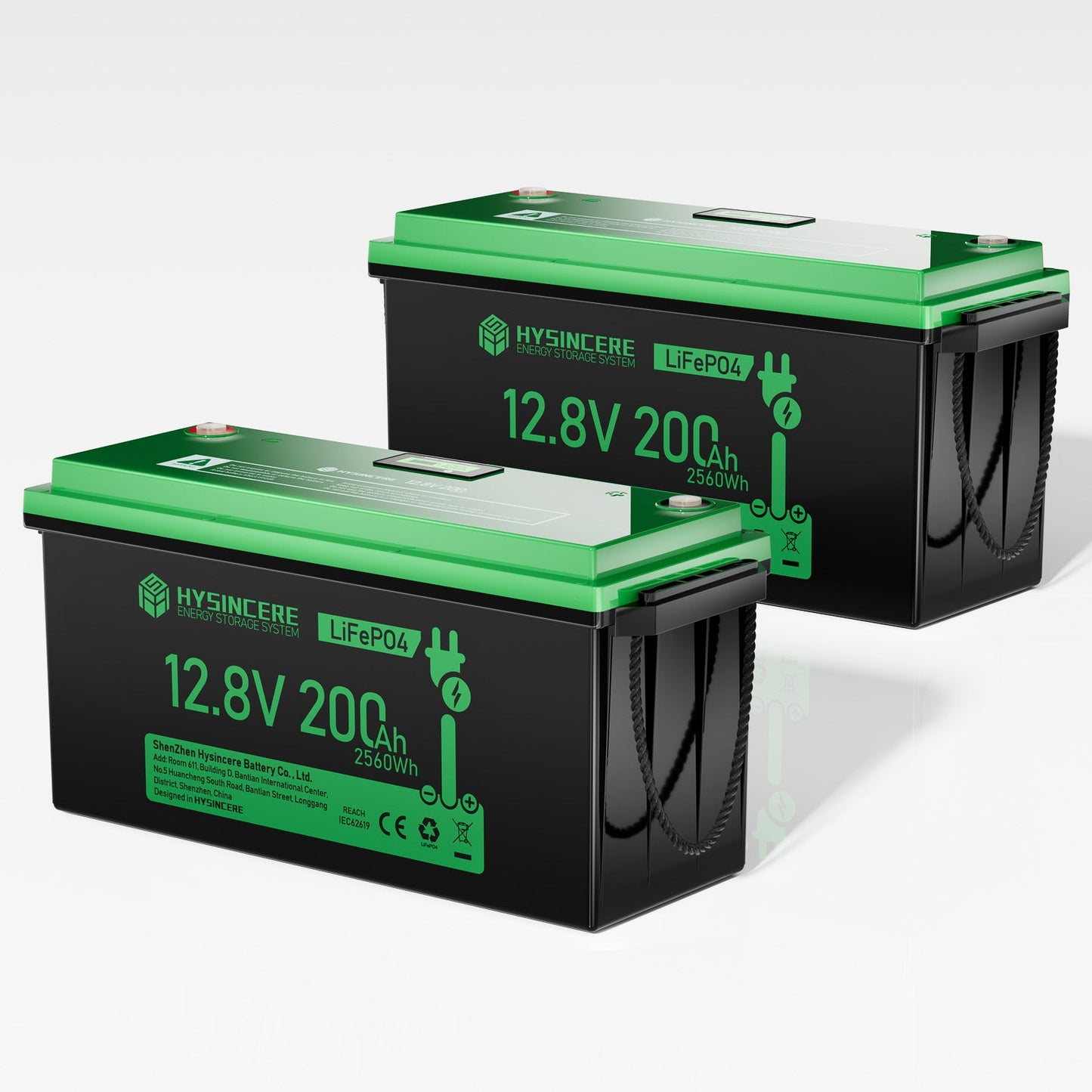 12V 200Ah LiFePO4 Battery 2 Pack