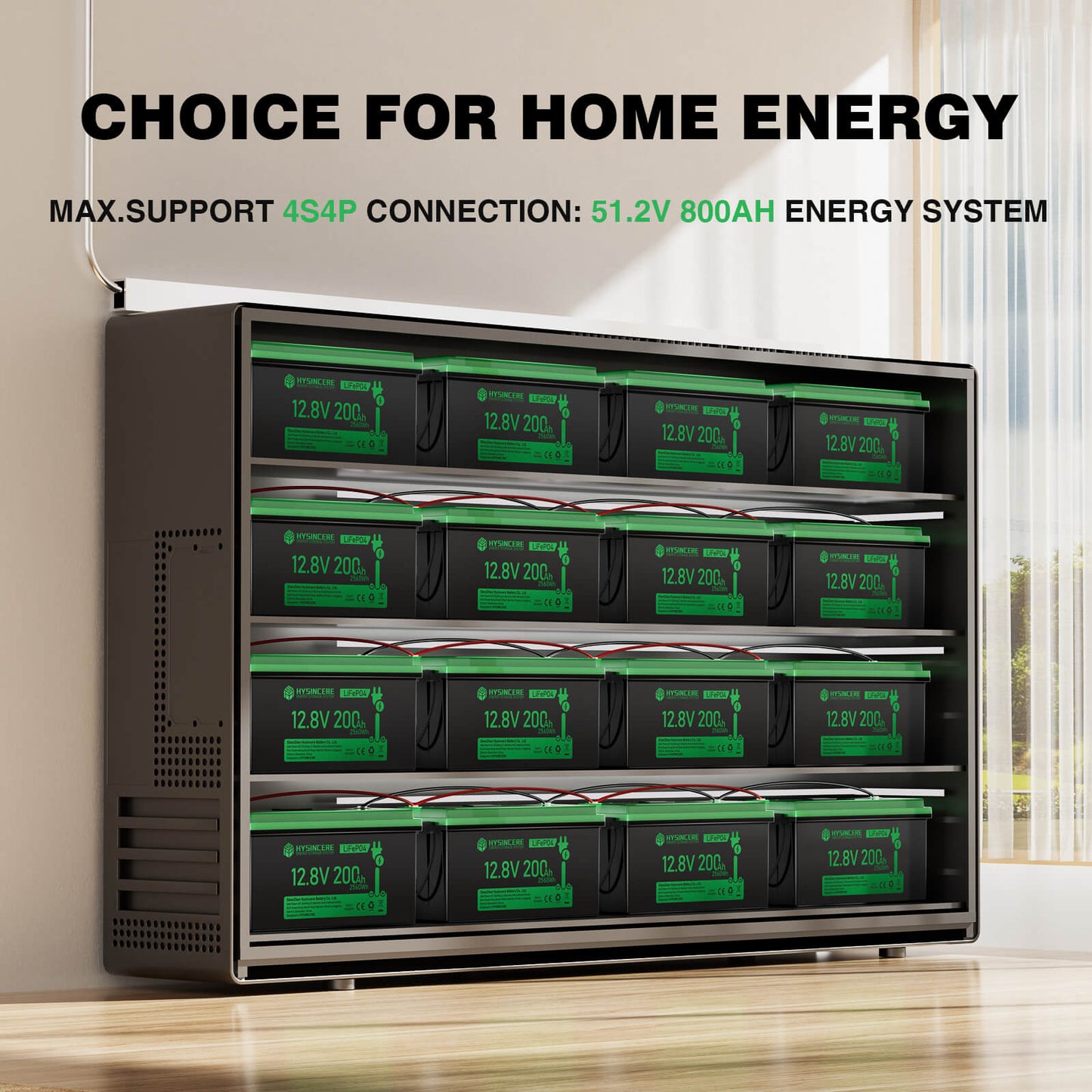 12V 200Ah LiFePO4 Battery for Home Energy