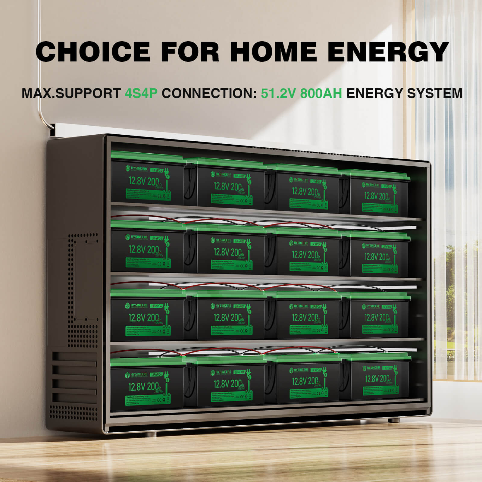 12V 200Ah LiFePO4 Battery for Home Energy