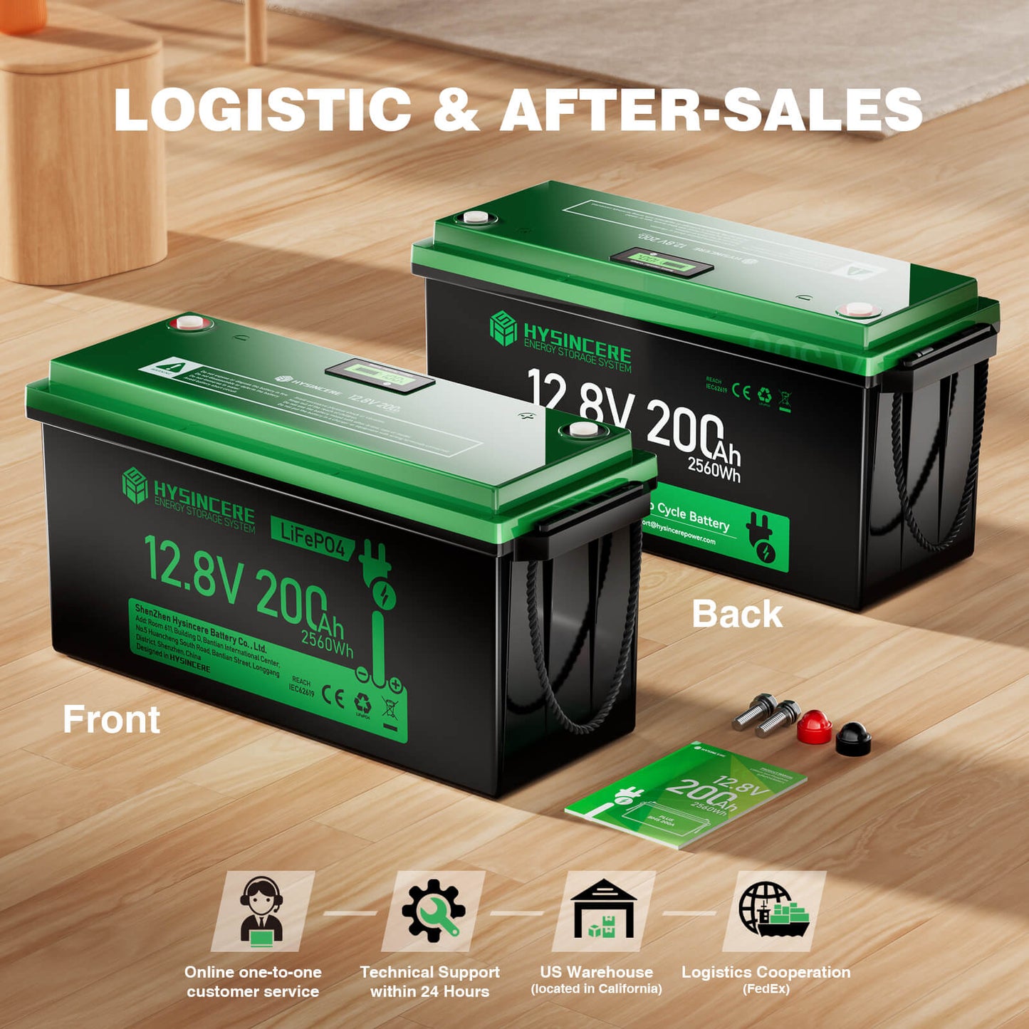 12V 200Ah LiFePO4 Battery Logistic & After-sales