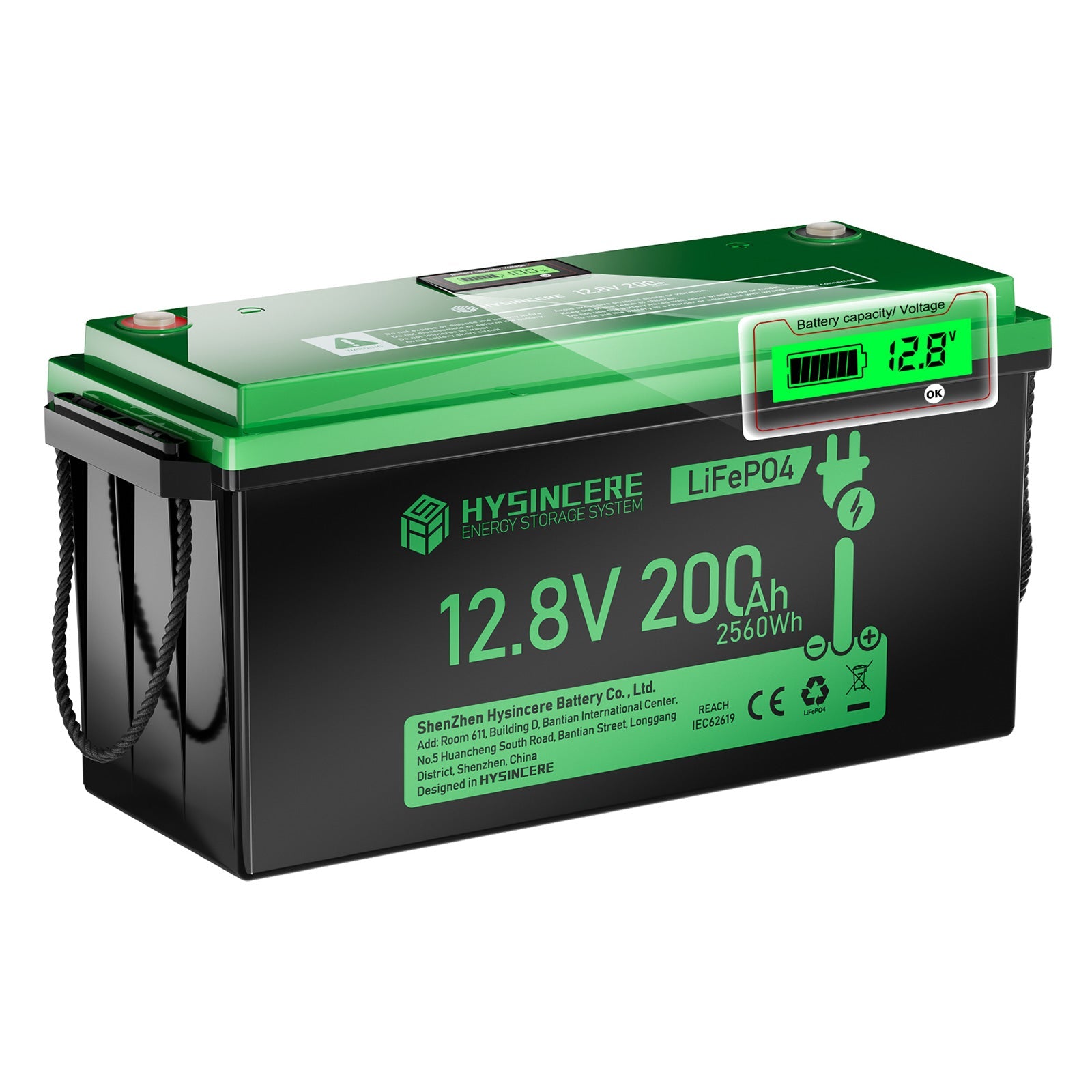 Hysincere Power 12V 200Ah LiFePO4 Battery