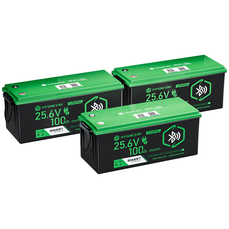 Hysincere Power 24V 100Ah Smart Bluetooth Lithium Battery