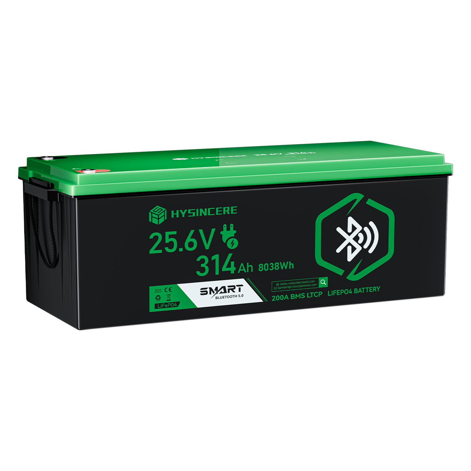 Hysincerepower 24V 314Ah Bluetooth LiFePO4 Battery
