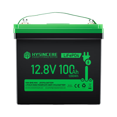 Hysincere Power 12V 100Ah Group 24 LiFePO4 Battery