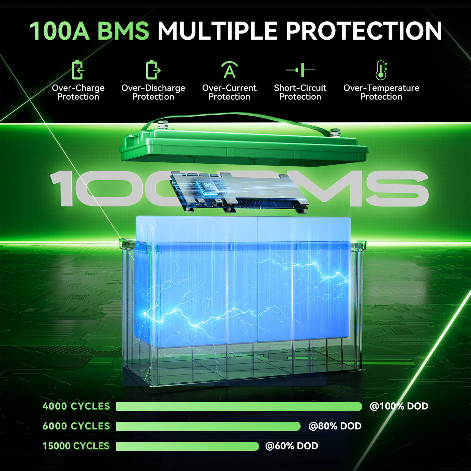 100A BMS Multiple Protection