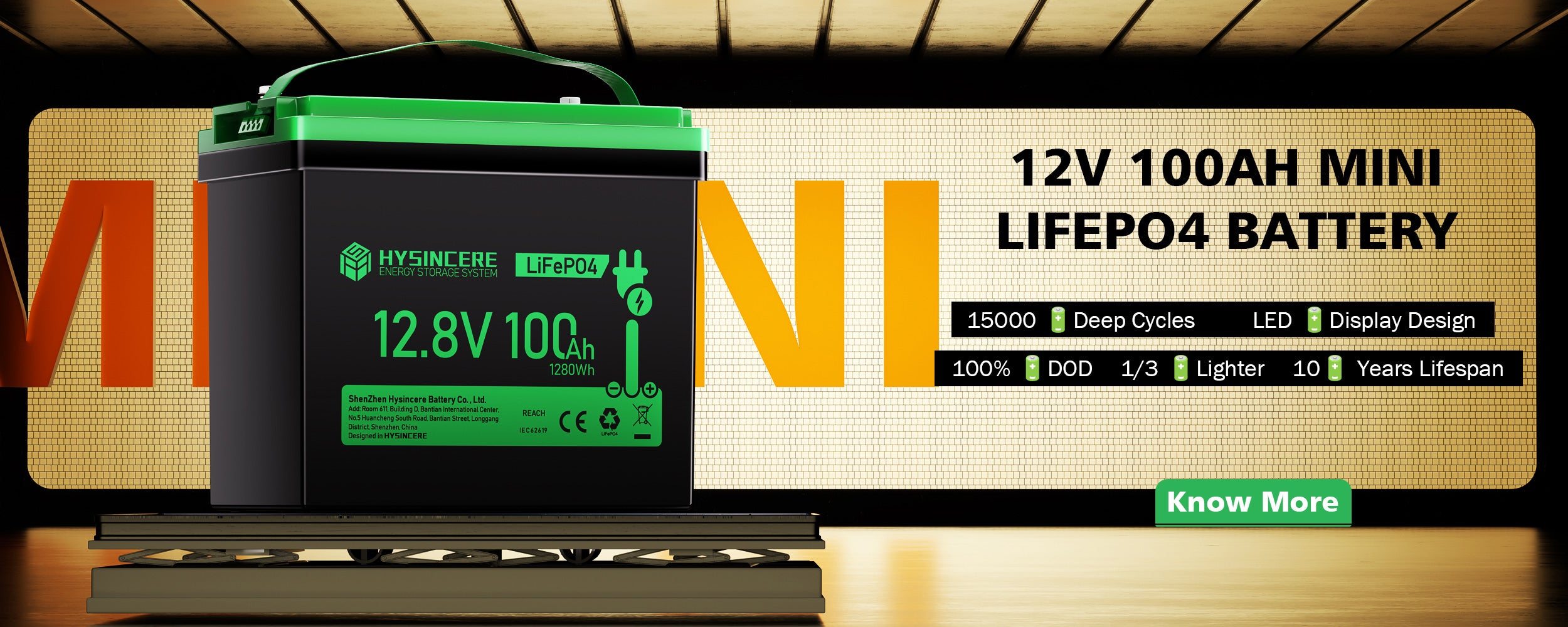 12v 100ah mini lifepo4 battery banner