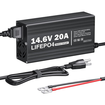 Hysincere Power 12V (14.6V) 20A LiFePO4 Lithium Battery Charger