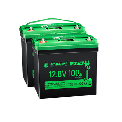 Hysincere Power 12V 100Ah Gruppe 24 LiFePO4 Akku
