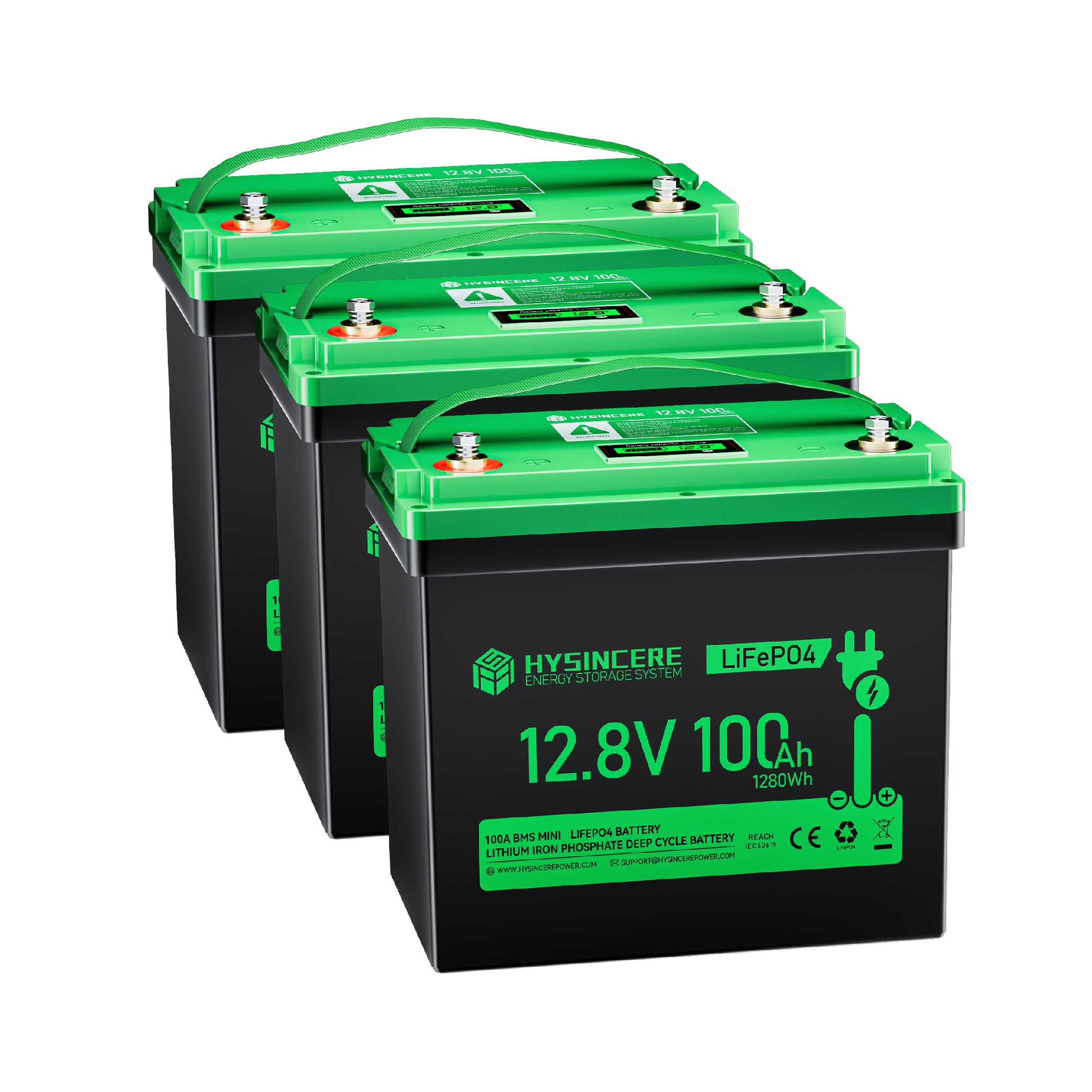 Hysincere Power 12V 100Ah Group 24 LiFePO4 Battery