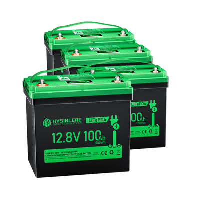 Hysincere Power 12V 100Ah Gruppe 24 LiFePO4 Akku