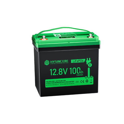Hysincere Power 12V 100Ah Gruppe 24 LiFePO4 Akku