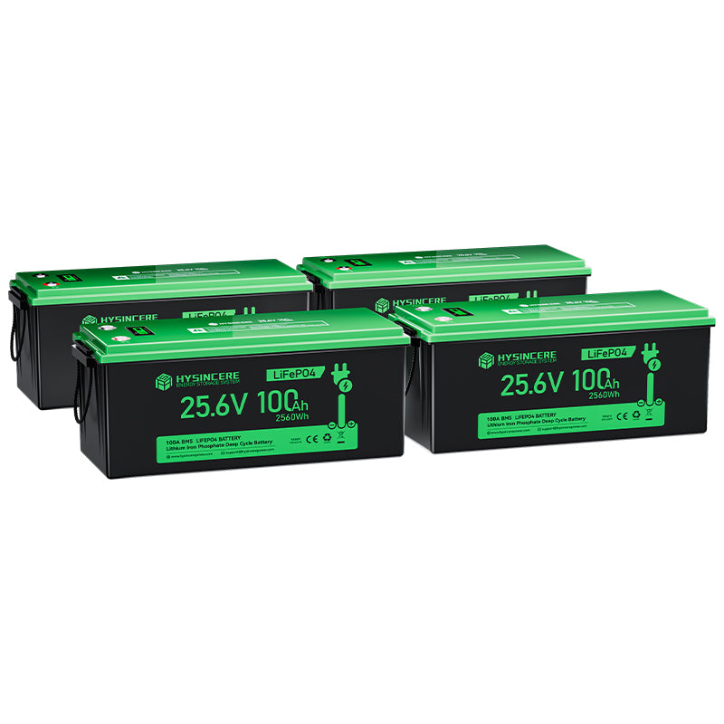 Hysincere Power 24V 100Ah LiFePO4 Lithium Battery