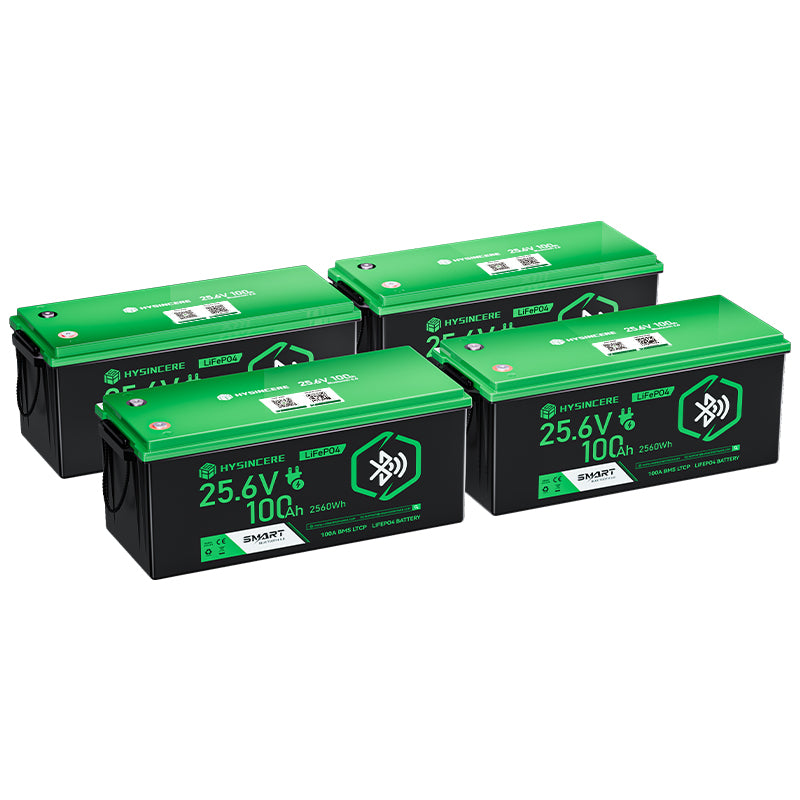 Hysincere Power 24V 100Ah Smart Bluetooth Lithium Battery