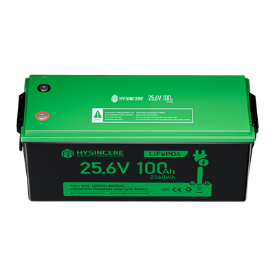 Hysincere Power 24V 100Ah LiFePO4 Lithium Battery