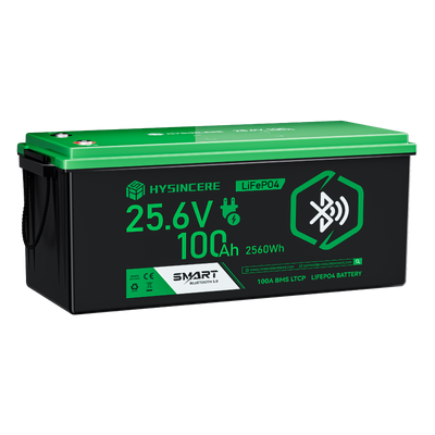 Hysincere Power 24V 100Ah Smart Bluetooth Lithium Battery