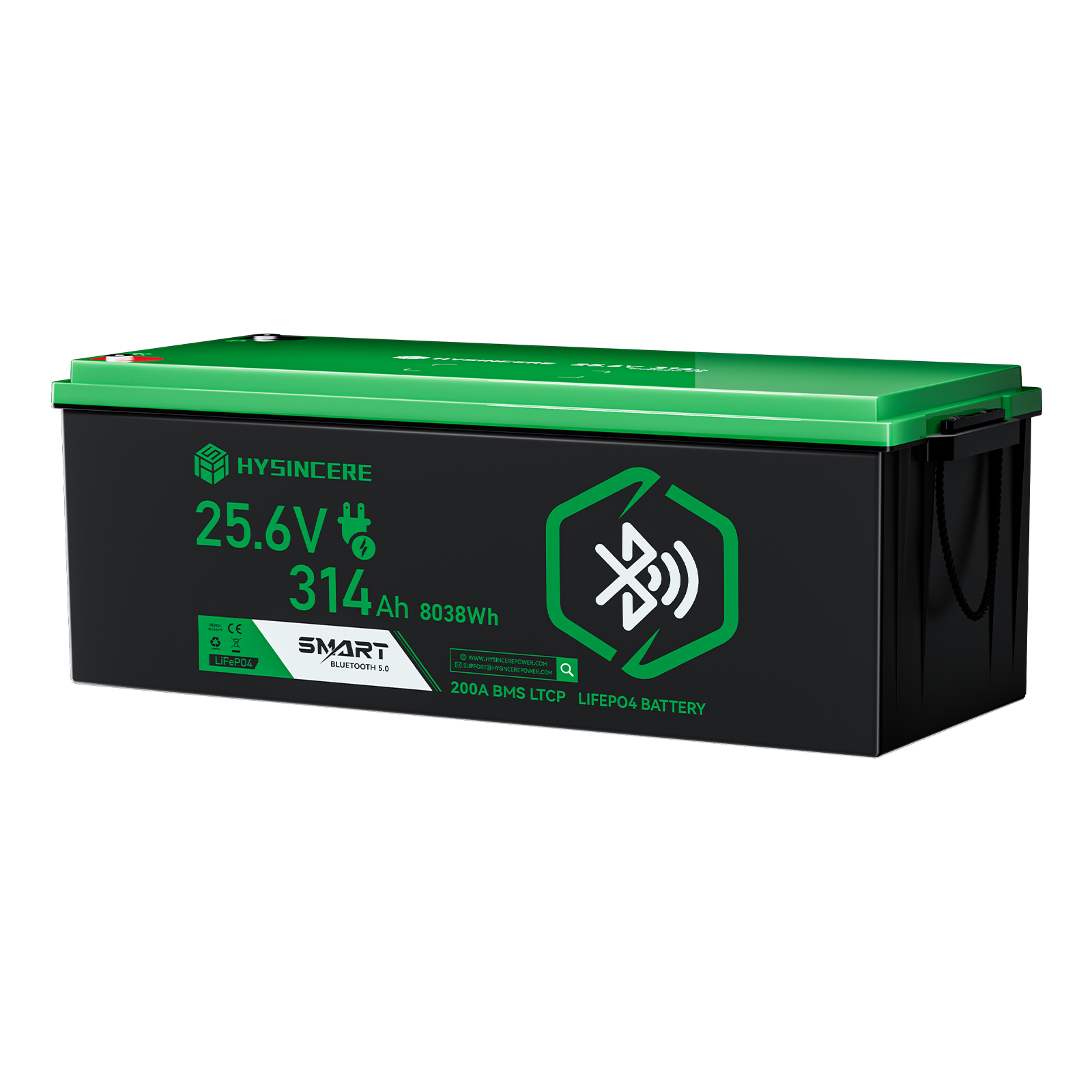 Hysincerepower 24V 314Ah Bluetooth LiFePO4 Battery