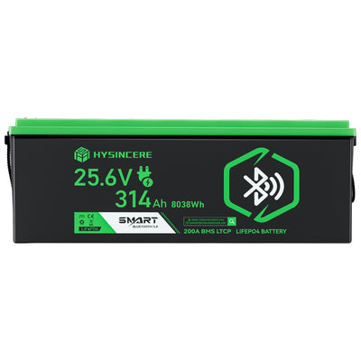 Hysincerepower 24V 314Ah Bluetooth LiFePO4 Battery