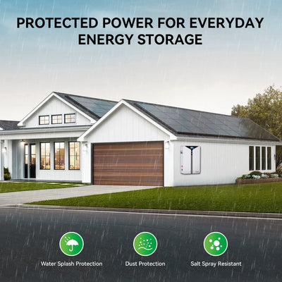 Hysincer Power 48V 100Ah Wall Mount LiFePO4 Battery – 5.12kWh Home Solar Energy Storage Battery