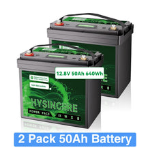 Hysincere Power 12V 50Ah LiFePO4 Lithium Battery