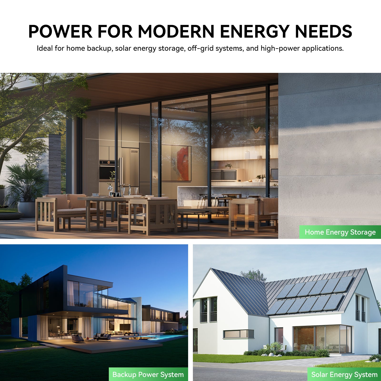 Hysincer Power 48V 100Ah Wall Mount LiFePO4 Battery – 5.12kWh Home Solar Energy Storage Battery