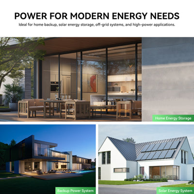 Hysincer Power 48V 100Ah Wall Mount LiFePO4 Battery – 5.12kWh Home Solar Energy Storage Battery
