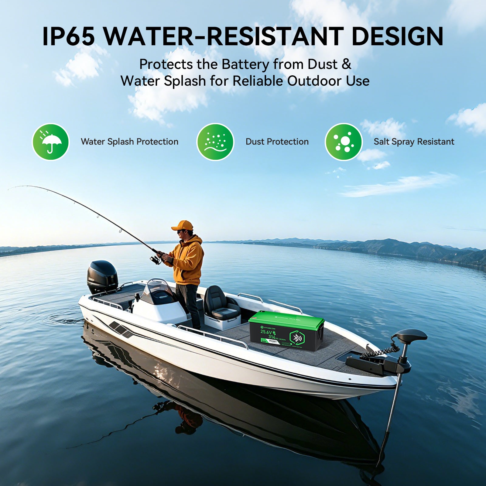 Hysincerepower 24V 314Ah Bluetooth LiFePO4 Battery