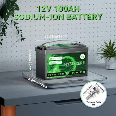 Hysincere Power 12V 100Ah Sodium-Ion Battery