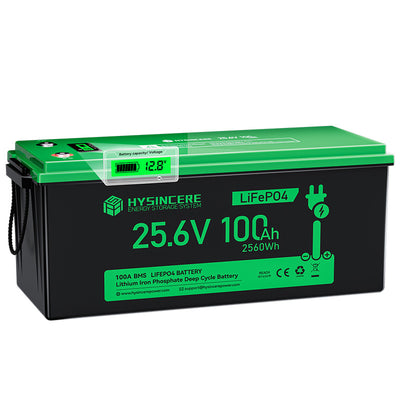 Hysincere Power 24V 100Ah LiFePO4 Lithiumbatterie