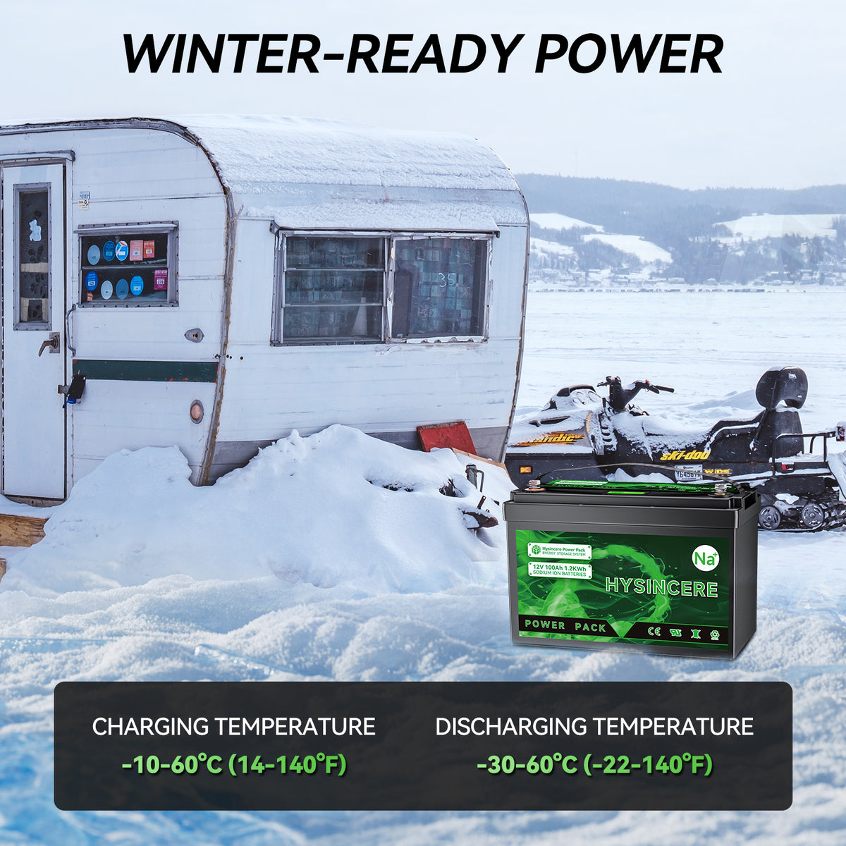 Hysincere Power 12V 100Ah Sodium-Ion Battery